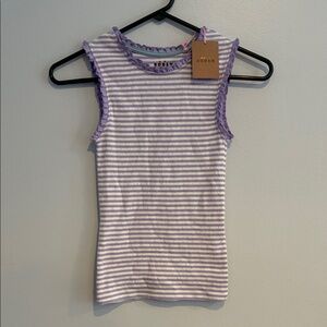 Mini Boden Purple Striped Tank Top